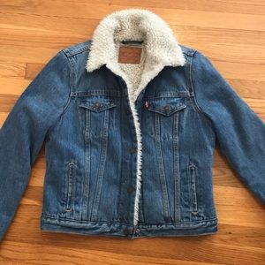 Levi’s Original Trucker Denim Sherpa-Lines Jacket
